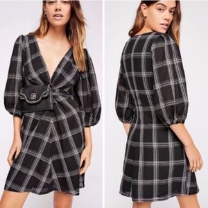 Free People Plaid Dress NEW
